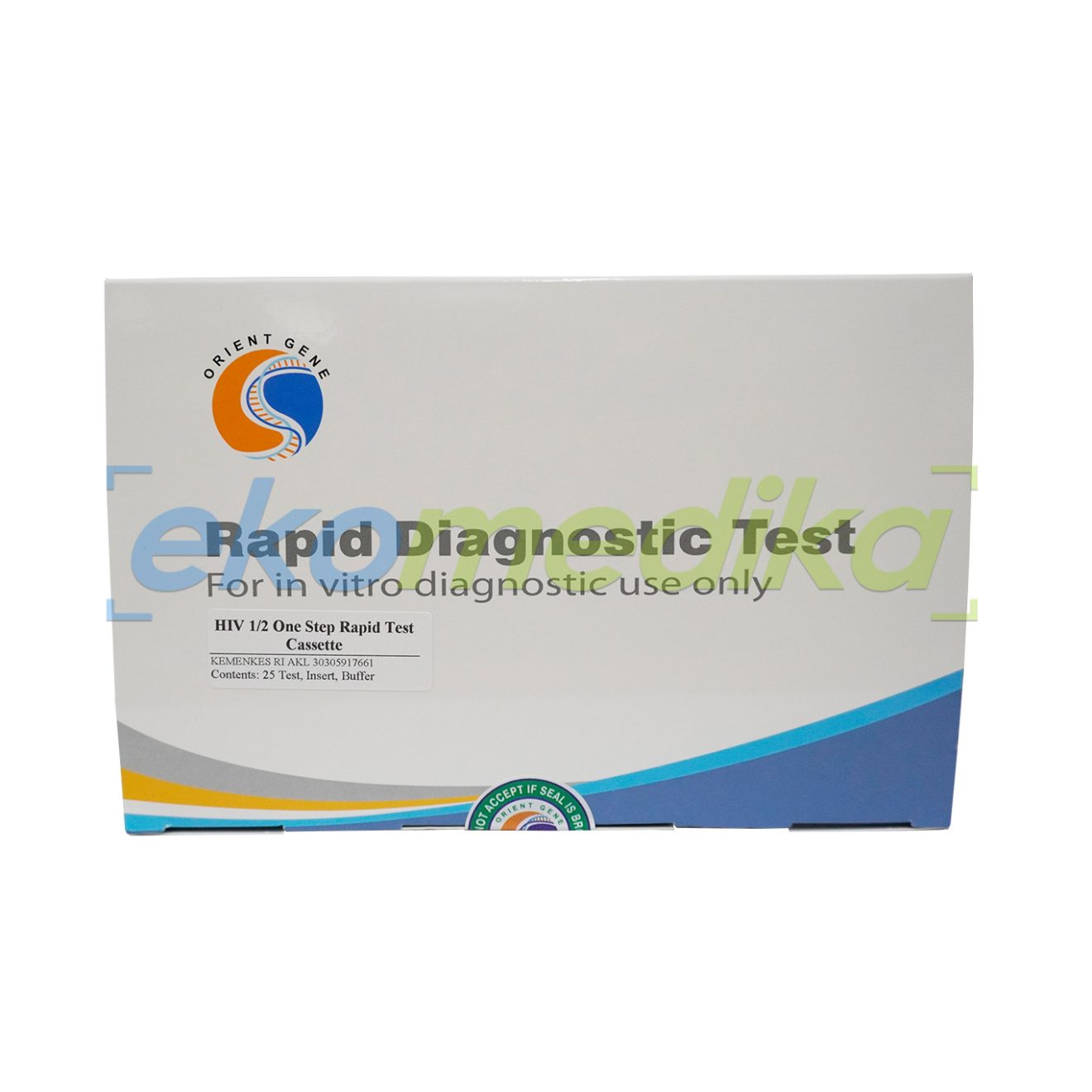 ORIENT GENE HIV 1/2 Device / Tes HIV Cassette 25T – Eko Medika