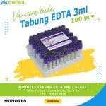 MONOTES Tabung EDTA 3ml Glass / Kaca - 100ea