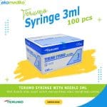 Terumo Syringe 3ml / cc with Needle isi 100Pcs