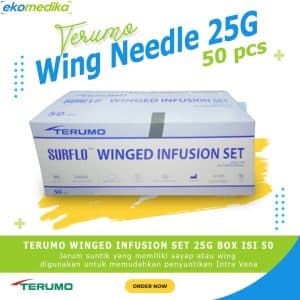 TERUMO Wing Needle 25G x 3/4" isi 50 (Wing Infusion Set)