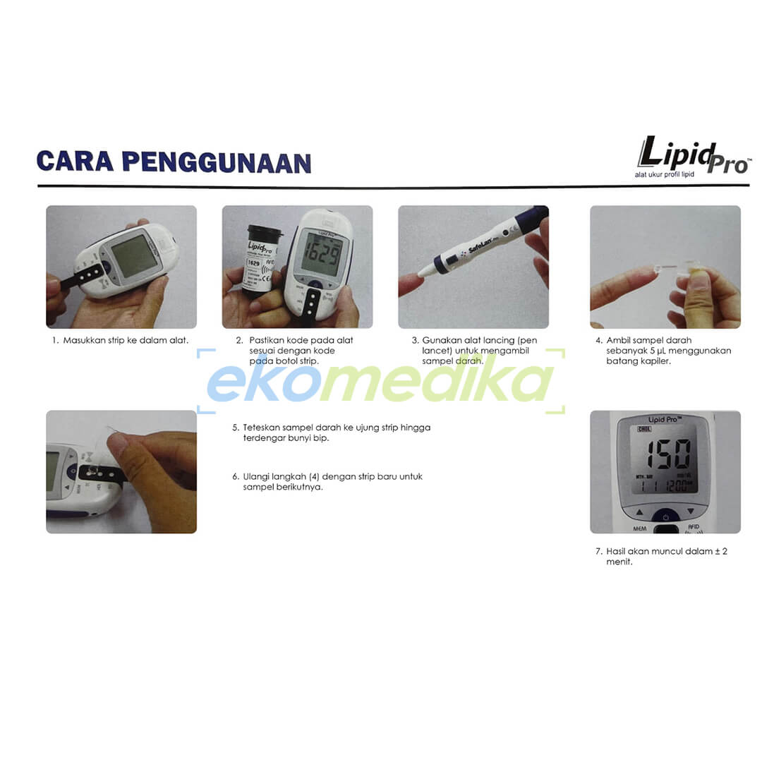 Cara penggunaan Strip Lipid Pro untuk cek lipid