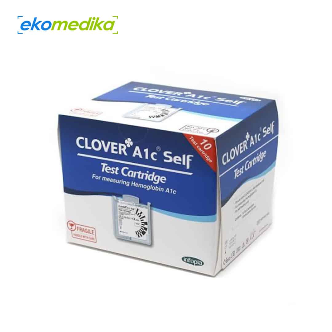 CLOVER HbA1c A1c Self Test Cartridge isi 10 tes untuk alat Clover A1c Analyzer